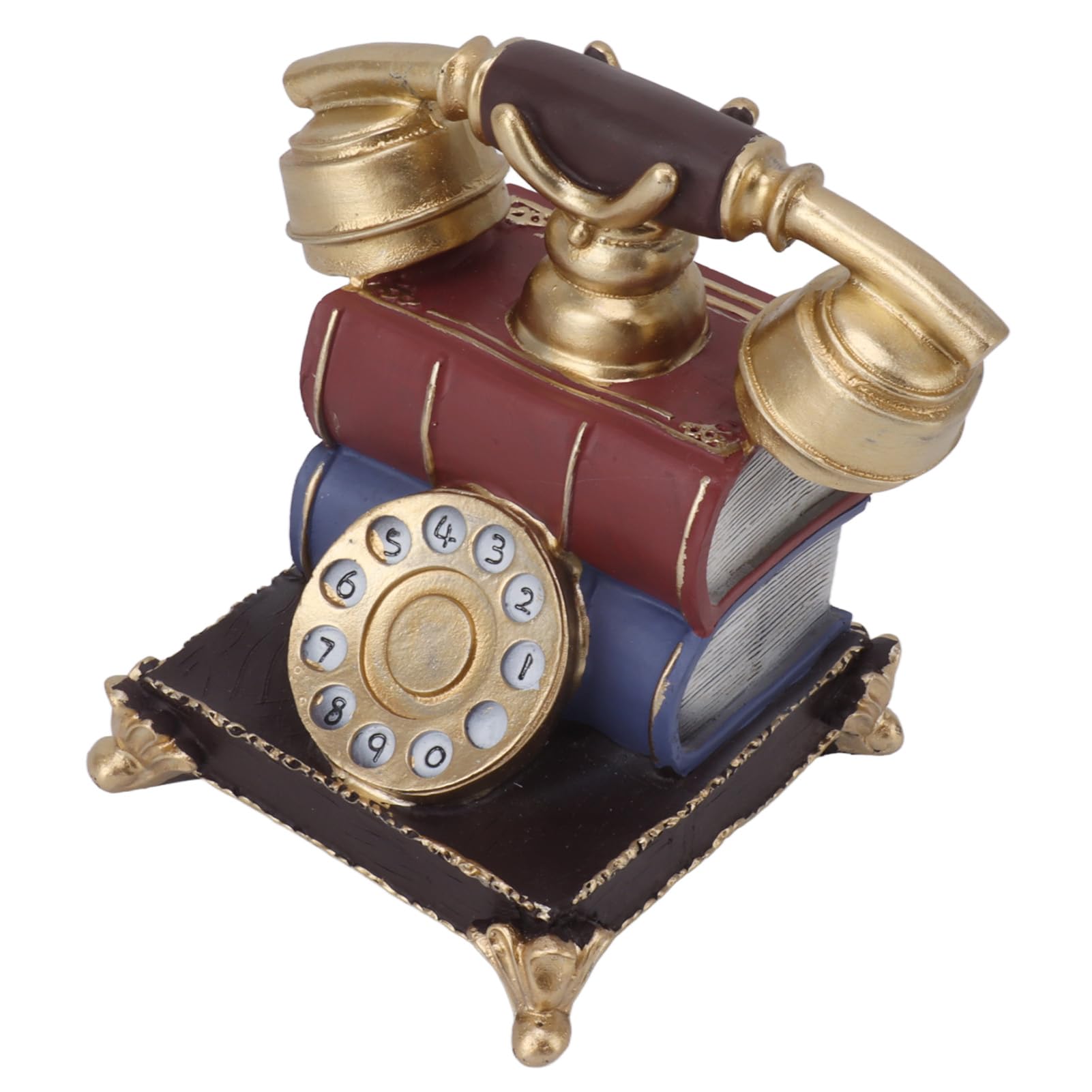 Jeffergarden Vintage Decorative Phone Model European Retro Telephones Ornament Resin Desktop Telephone Model Bar Decorated Telephones for Pub
