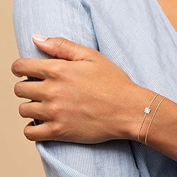 Poxtex Gold Zircon Bracelets for Women No Tarnish