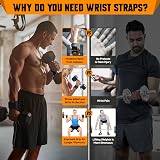 COFIT Wrist Straps for Weightlifting Dual-Layer Oxford Leather Black Standard view 2