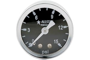 Allstar Performance ALL80200 0-15 PSI 1-1/2" Glycerine Filled Shockproof Pressure Gauge