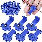 AccEncyc 60Pcs Solderless Quick Splice Wire Connectors 18-14 AWG Splice Connector Snap Electrical Wire Connector Cold Pressed Insulated Electric Wire Splice Connectors