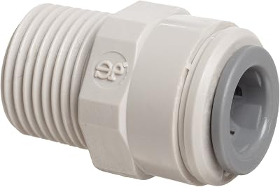 John Guest Straight Adaptor 3/8 Tube OD x 1/4 BSPT Male Acetal Copolymer