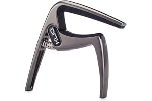 KLIQ Guitar Capo for Acoustic and Electric 6-String Guitars, Black Chrome