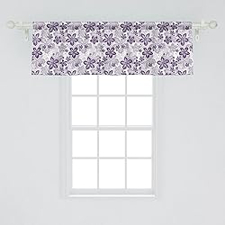 Ambesonne Floral Window Valance, Graphic Abstract