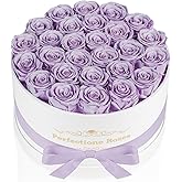 Perfectione Roses 27 Roses in a Box, Mothers Day Rose, Preserved Flowers for Her, Flowers for Delivery Birthday Gifts for Women (Lavender)