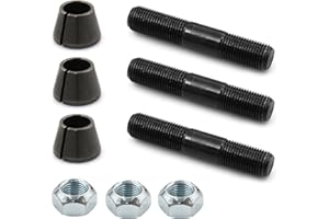 JASPERAUTOPART OE Style 3" Stud and Conical Washer and Nut Steering Arm Install Kit for Dana 44 Axle