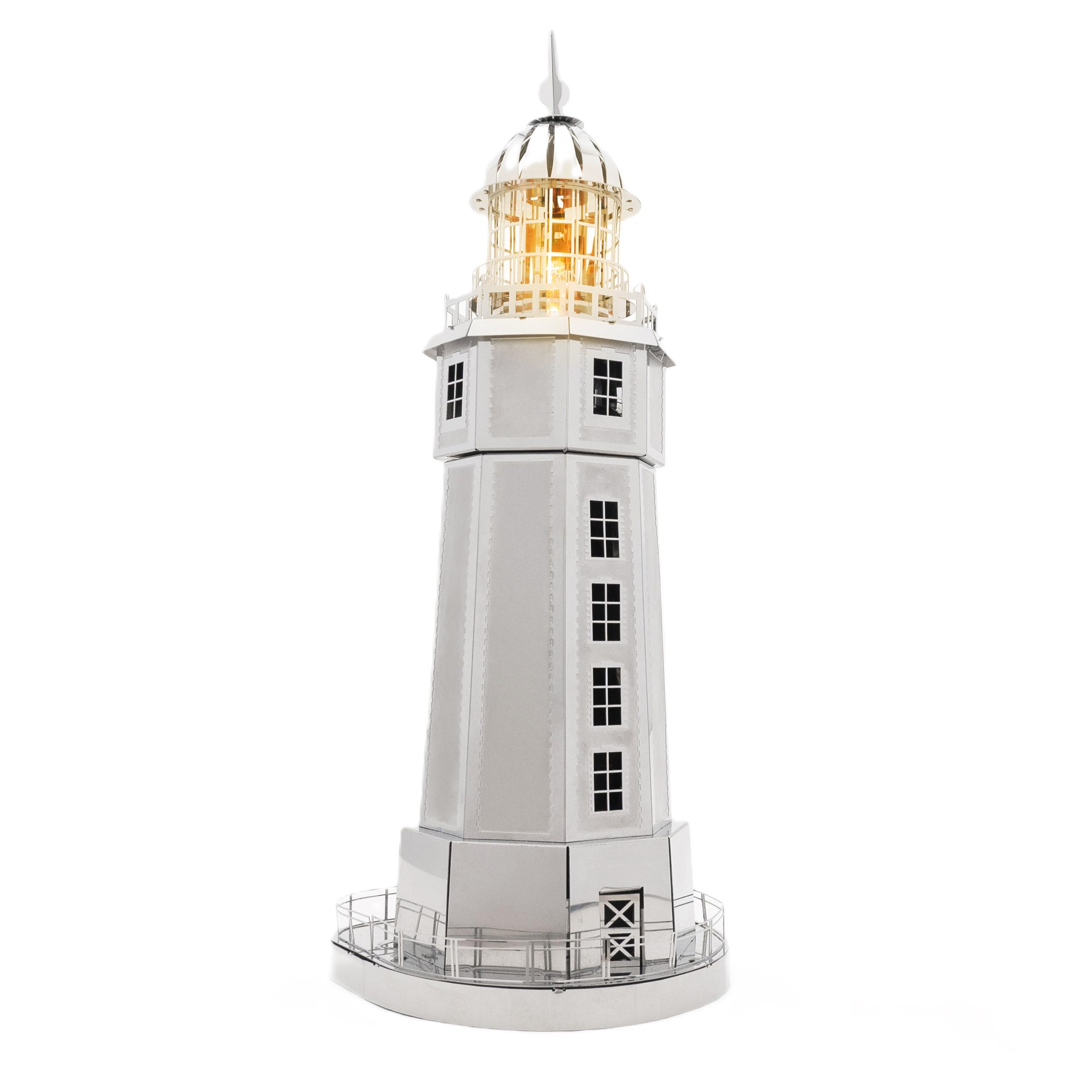 METAL-TIME 3D Model Lighthouse Gifts, Metal Model Kits Lighthouse 3D, Lighted Lighthouses Metal Building Kit, Metal Lighthouse Model Sailor's Companion.