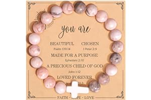 KUNNIAKIR Christian Gifts for Women, Valentines Day Gifts for Her Cross Bracelet for Women, Inspirational Religious Gifts for Mom, Grandma, Daughter, Granddaughter, Friends, Sisters, Encouraging Faith Jesus Jewelry