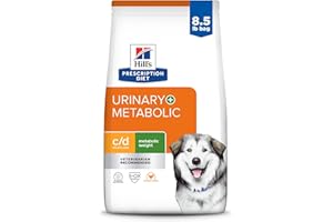 Hill's Prescription Diet c/d Multicare Urinary + Metabolic Weight Chicken Flavor Dry Dog Food, Veterinary Diet, 8.5 lb. Bag