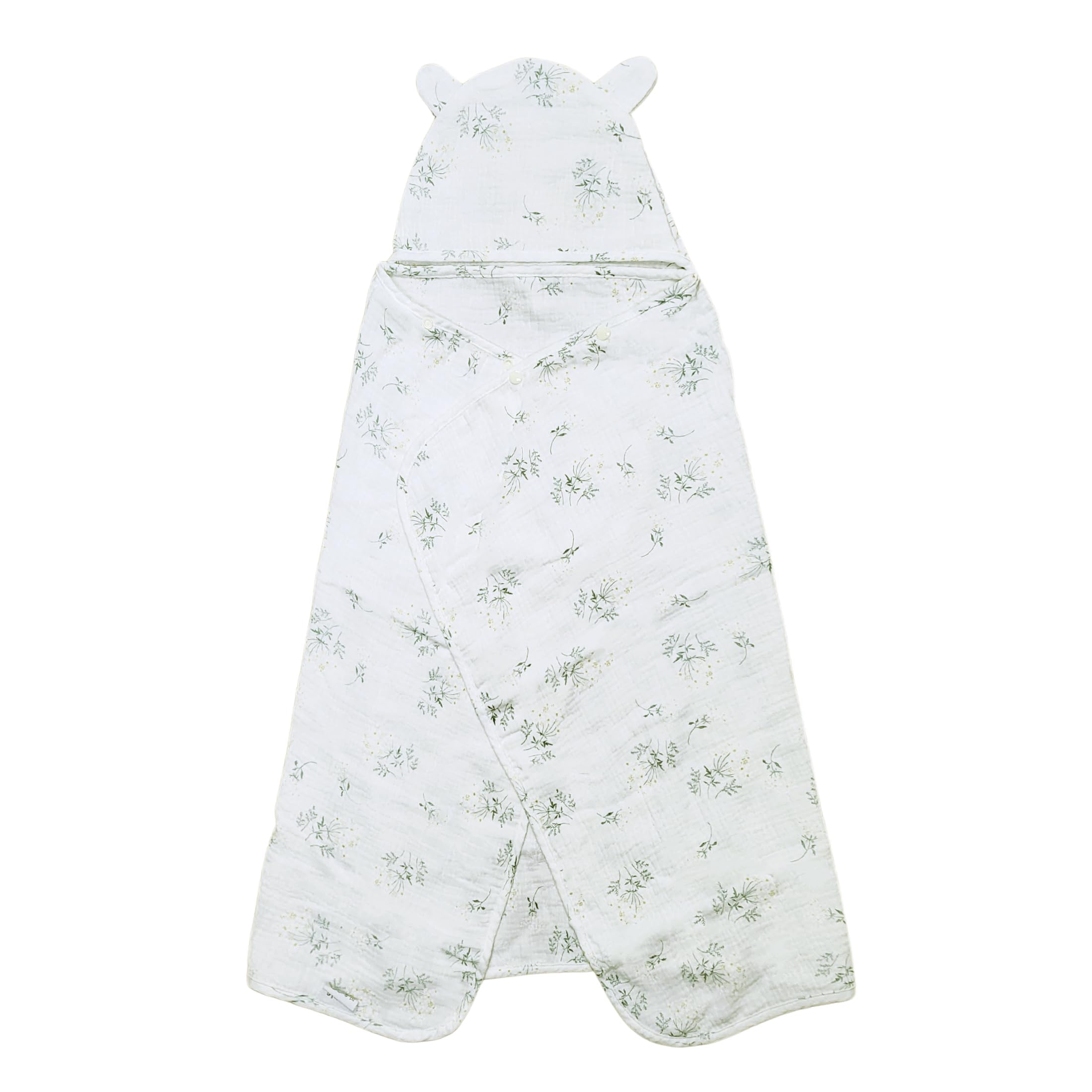 Cubble Organic Cotton Hooded Bath Towel (Flowers)