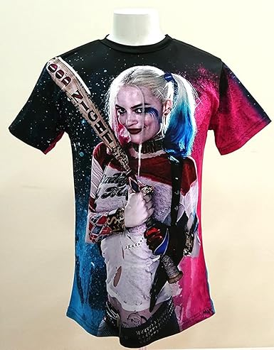Amazon みlサイズスーサイドスクワッド ハーレイクイン アメコミ バットマン ジョーカー ピンク Tシャツ ホビーアイテム アニメ 萌えグッズ 通販