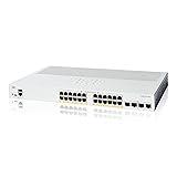 Cisco Catalyst 1200-24P-4X Smart Switch, 24 Port