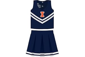 CREATIVE KNITWEAR College Baby NCAA Officially Licensed Toddler/Youth Cheerleader Dress - Team Logo, Multiple Colors, for Girls (2T - 8 Years)