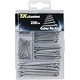 T.K.Excellent Hardware Pins 304 Stainless Steel Cotter Pins Fastener Assortment Kit Hitch Keeper Pin Clips Retaining Pins Straight Hairpins 230 Pcs