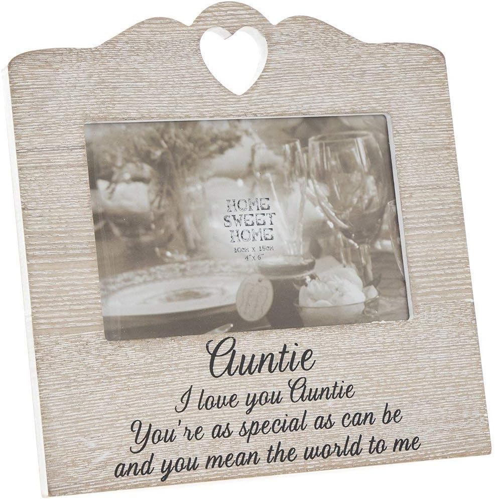Leonardo Home Sweet Home Sentiment Heart Photo Frame - Auntie