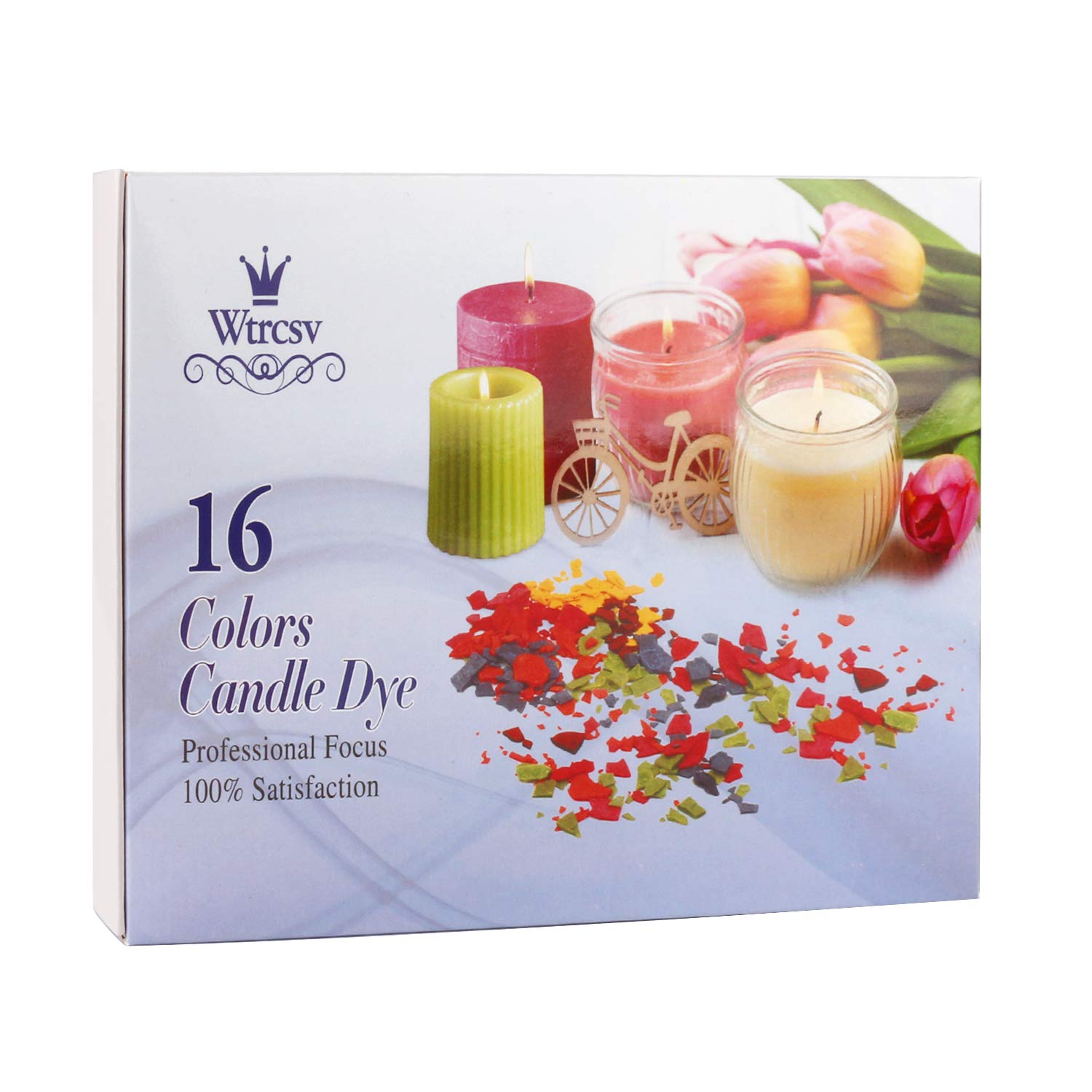 16 Color Wax Dye(Total 2.4oz), AOND DIY Candle Dyes Natural Soy Dyes