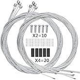 Hapleby 10PCS Premium Bike Shift Cable, Professional Bicycle Shift Wire Kit for Mountain and Road Bicycle, For Free 5 O-rings, 10 End Ferrules and 20 End Caps