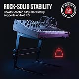 RockJam RJLP1 Adjustable Desk Mounted Laptop Stand DJ Controller Stand Black view 6