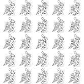 UNICRAFTALE 60Pcs Angel Charms Tibetan Style Alloy Pendants Praying Angel Pendants Jewelry Making Charms Metal Charm for Christmas Earrings Necklace Bracelet Supplies Craft Antique Silver