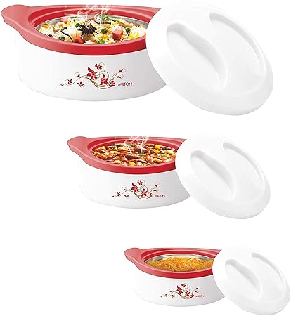 Milton Marvel Inner Steel Jr. Casserole Gift Set of 3, White