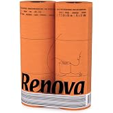 Renova Toilet Paper 3-Ply, Pack of 6 Rolls, 140 Sheets Each, Soft, Orange | Eco-Label Certified, Dermatologically Tested, Septic Safe, Sustainable & Soft, Colored Bathroom Tissue, Gift Idea, Halloween