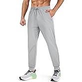 MAGCOMSEN Men's Fleece Lined Winter Warm Pants Water Resistant Active Running Gym Joggers Sweatpants with Zipper Pockets