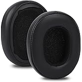 Replacement Ear Pads for Skullcandy Crusher Wireless/Evo/ANC Hesh 3/EVO/ANC and Venue ANC Headphones, Ear Pads Cushions, Headset Ear Covers with Soft Protein Leather, Noise Isolation Foam, Black