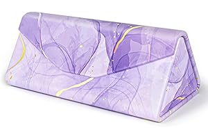 NPOOYI Sunglasses Case, Foldable Glasses Case, Magnetic PU Leather Hard Shell Folding Eyeglasses Case