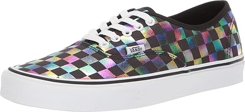 vans slip on iridescent checkerboard skate shoe