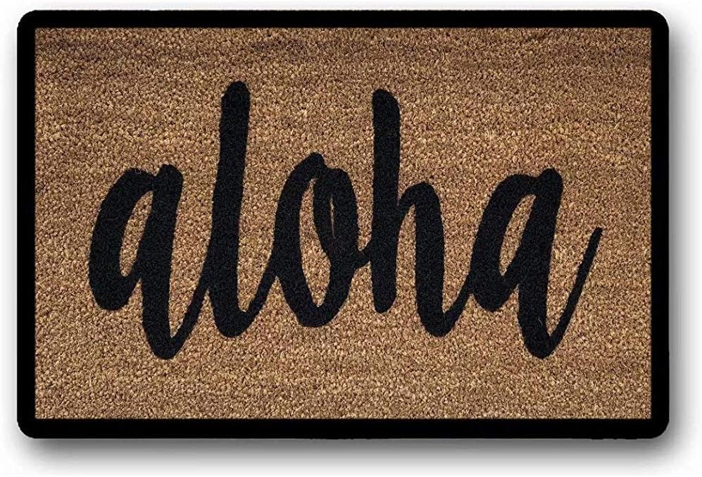 Doormat,Aloha Felpudo Felpudo Personalizado Alfombrilla Personalizada