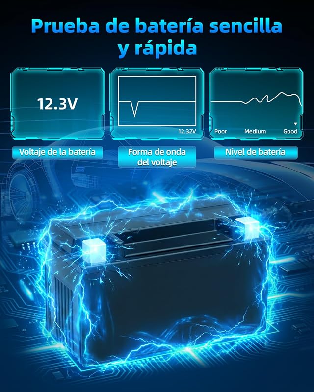OBD2 Diagnosis, Maquina Diagnosis Coche, OBD2 Diagnosis En Español para Vehículos con Protocolo Obd2 de 1996 o Posteriores (Negro)