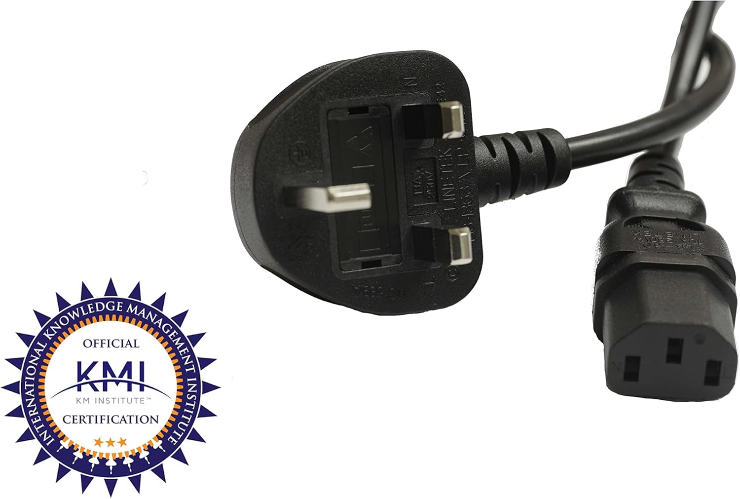 3x AC Power Cord 6ft / 1.8 m UK TYPE G (Fused) to IEC C13