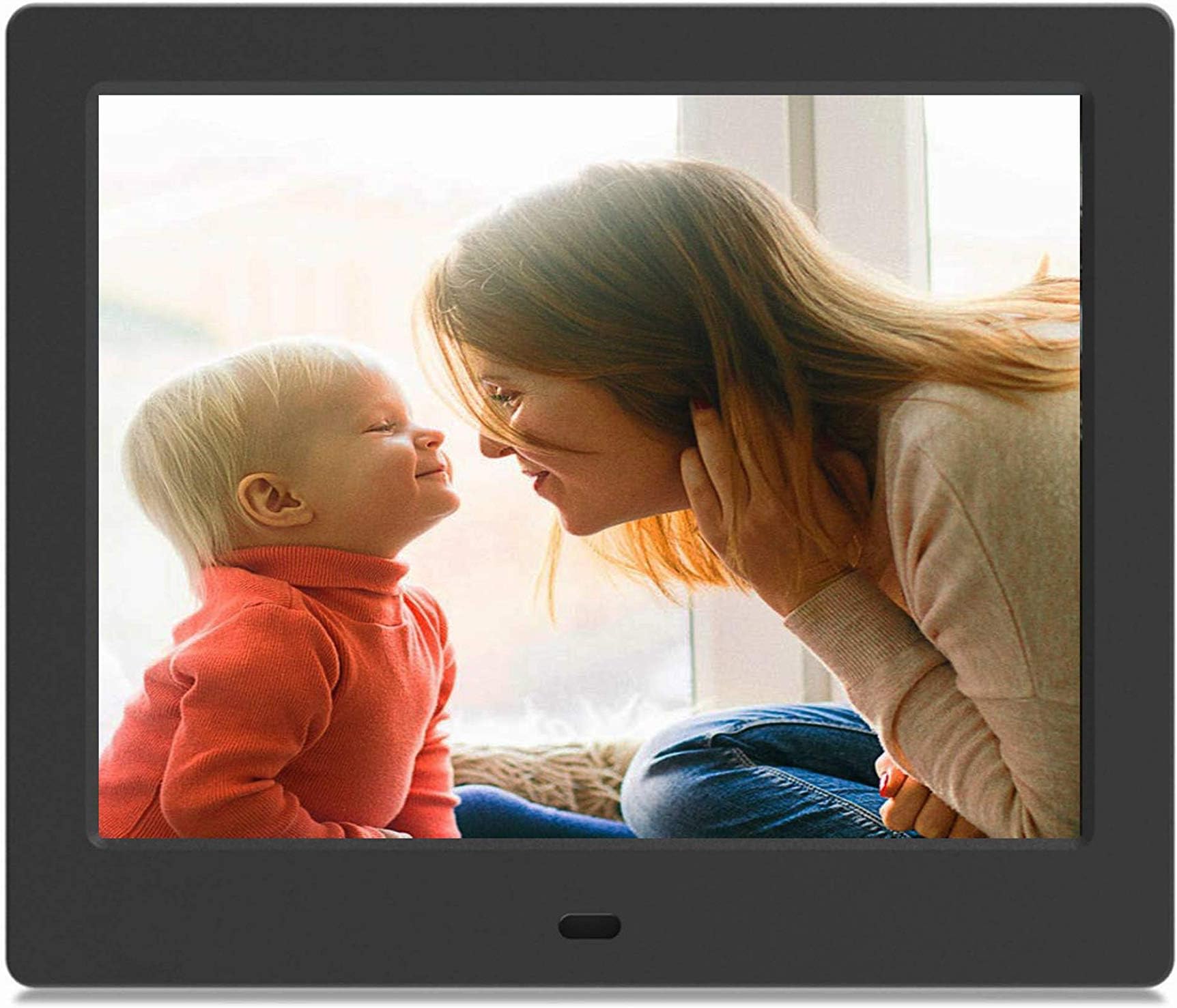 Digital Picture Frame 8 Inch Photo Slideshow Functions – Winnovo D8 XGA High Resolution LCD Screen Music and Video Play Calendar with Remote Control USB and SD Card Slots Auto On and Off – Black