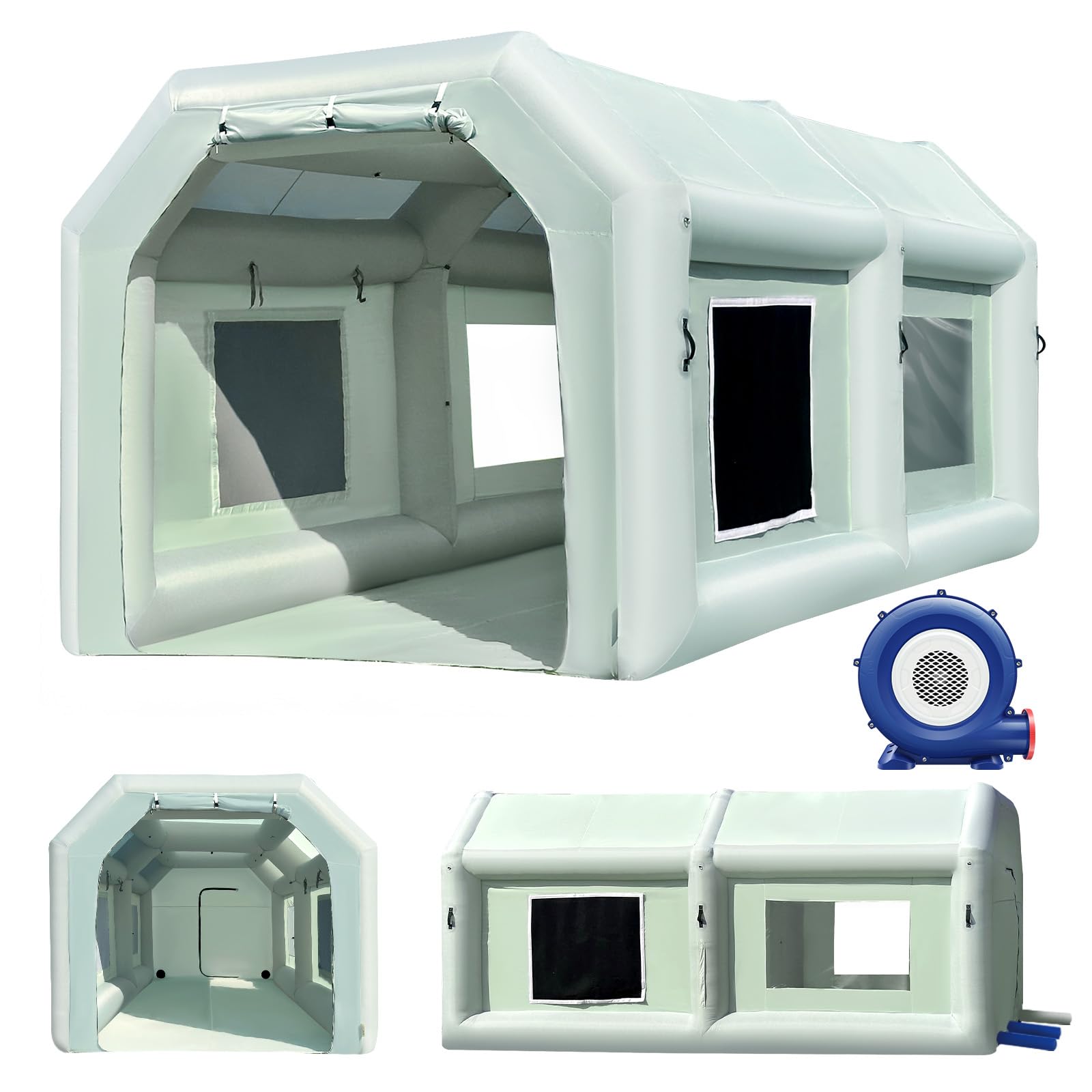 Photo 1 of **SEE CLERK NOTES** OZIS 20x10x8.5Ft Inflatable Paint Booth Tent with Blower Portable Spray Paint Booth with Air Filter System Blow Up Paint Booth for Auto Parts, Furnitures Painting