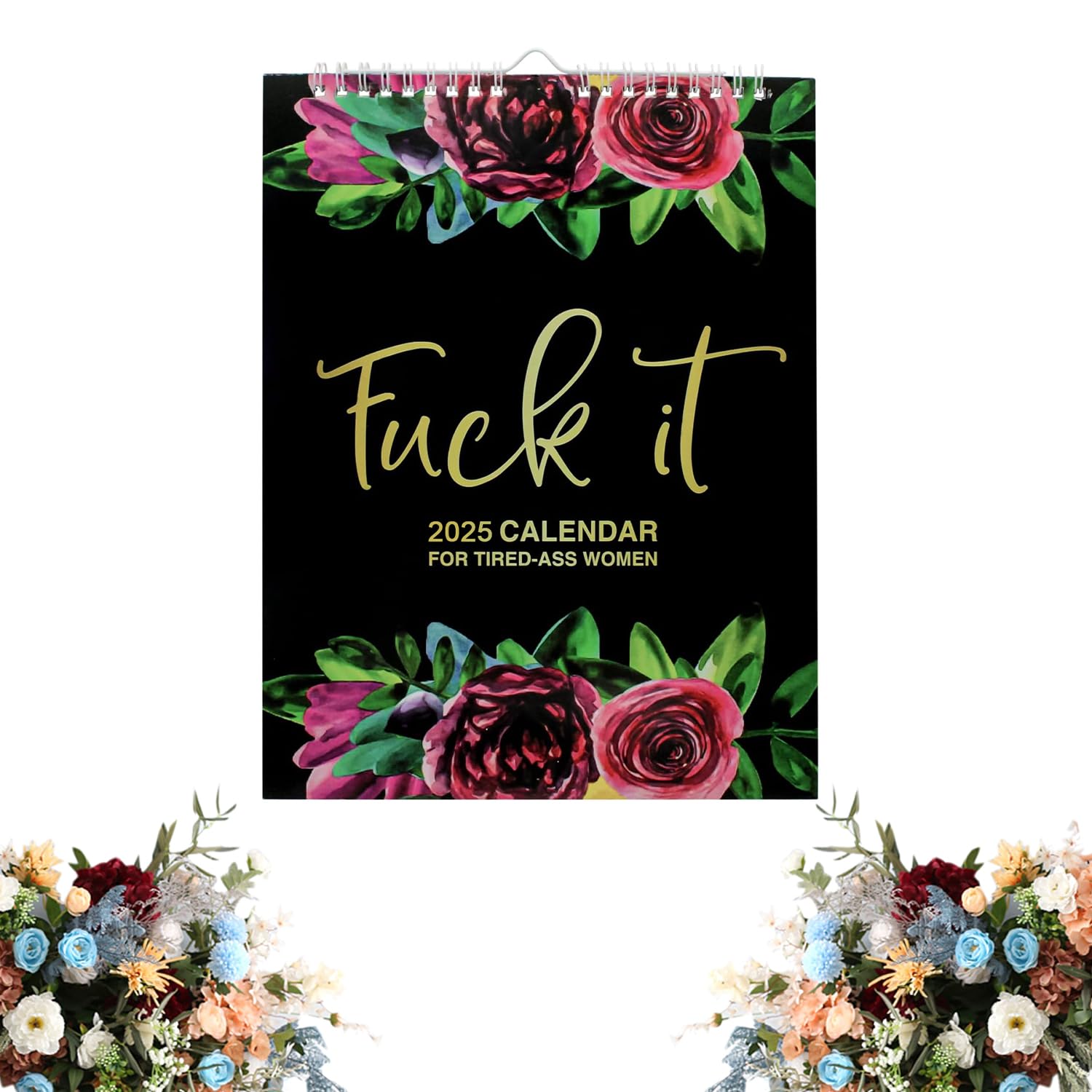 Tyasoleil 2025 Calendar for Tired-Ass Women | Fu-ck it 2025 Wall Calendar | Sweary Calendar Planner | Funny Monthly Calendar Gag Gift for Women