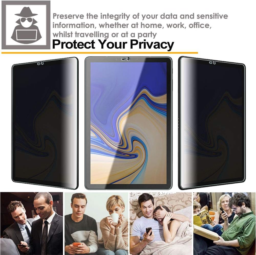 TECHGEAR Anti Spy Screen Protector Compatible for Samsung Galaxy Tab S4 10.5" (SM-T830 Series) - Image 5