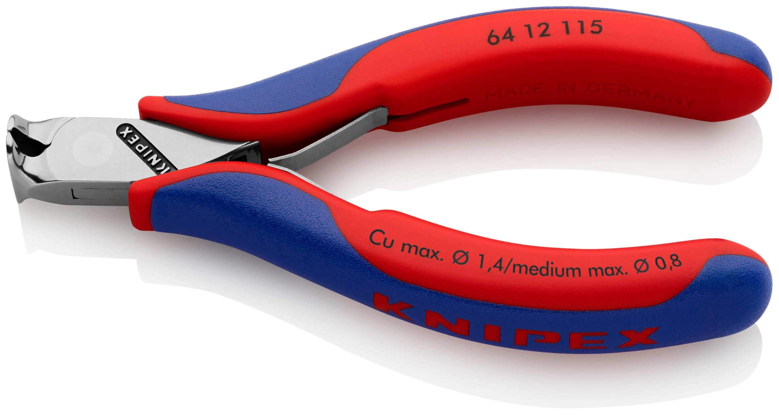 KNIPEX Electronics End Cutting Nipper with Multi-Component Handles 115 mm, 64 12 115