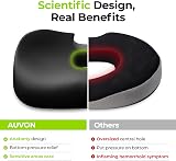AUVON Donut Pillow Seat Cushion Memory Foam for Hemorrhoids Coccyx Tailbone Pain view 5