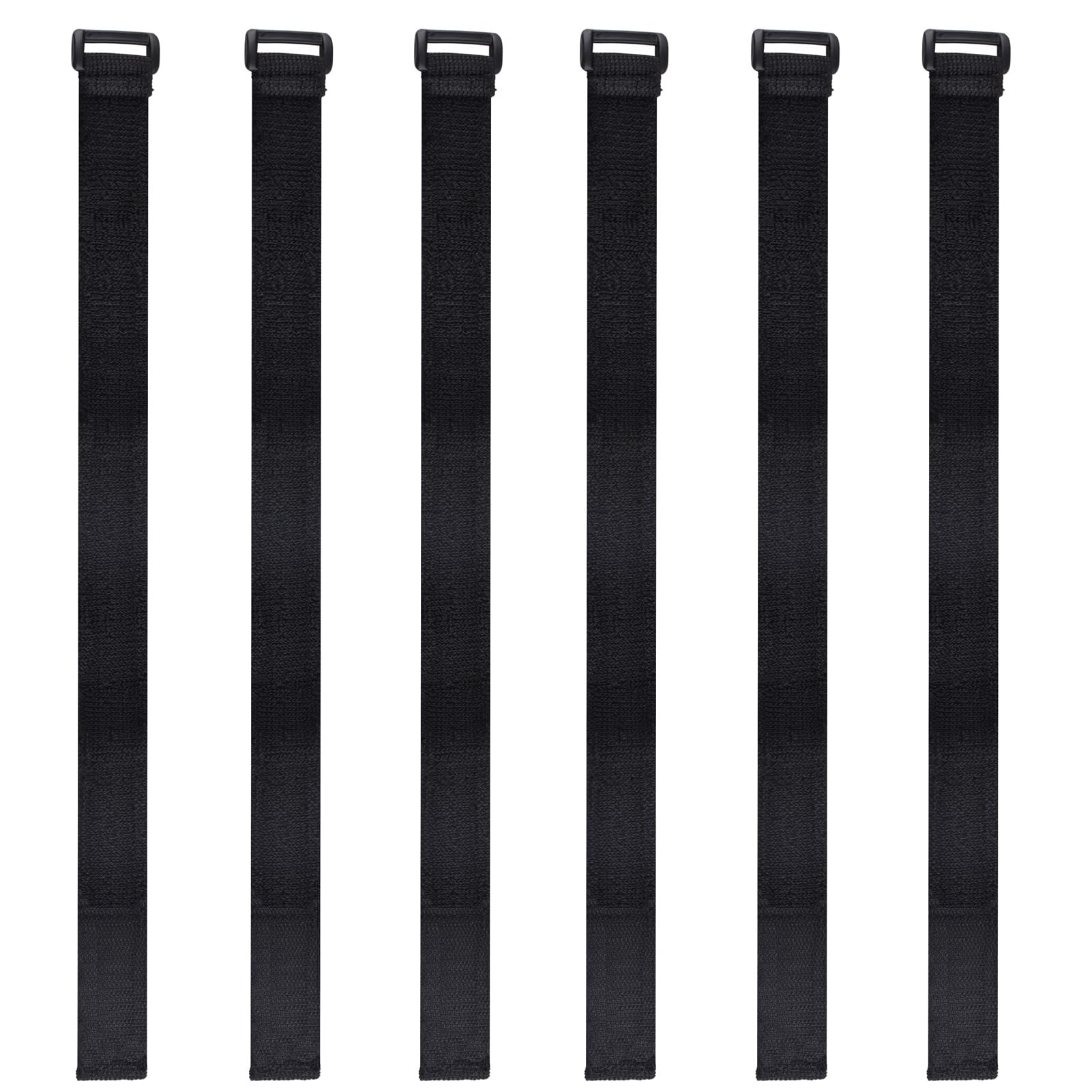 Azarxis Cinch Straps with Heavy Duty Buckle Reusable Hook and Loop Elastic Durable Webbing 30 50 80 cm for Fastening Extension Cords Ropes Hoses Cables Wires Securing Garage Storage (50 cm - 6 PCS)