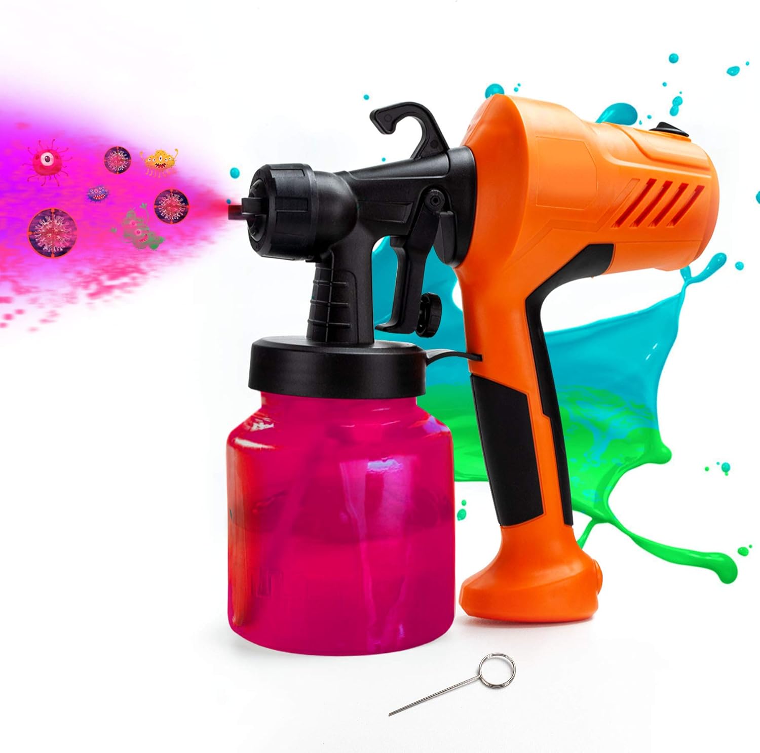 TAISHAN Disinfectant Steam Gun, 400W HVLP Paint Spray Gun, 650ml Detachable