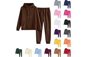 YOLAI Lounge Sets for Women 2 Piece Fall Causal Travel Sweatsuits Comfy Matching Sets Hoodie Sweatpants with Pockets
