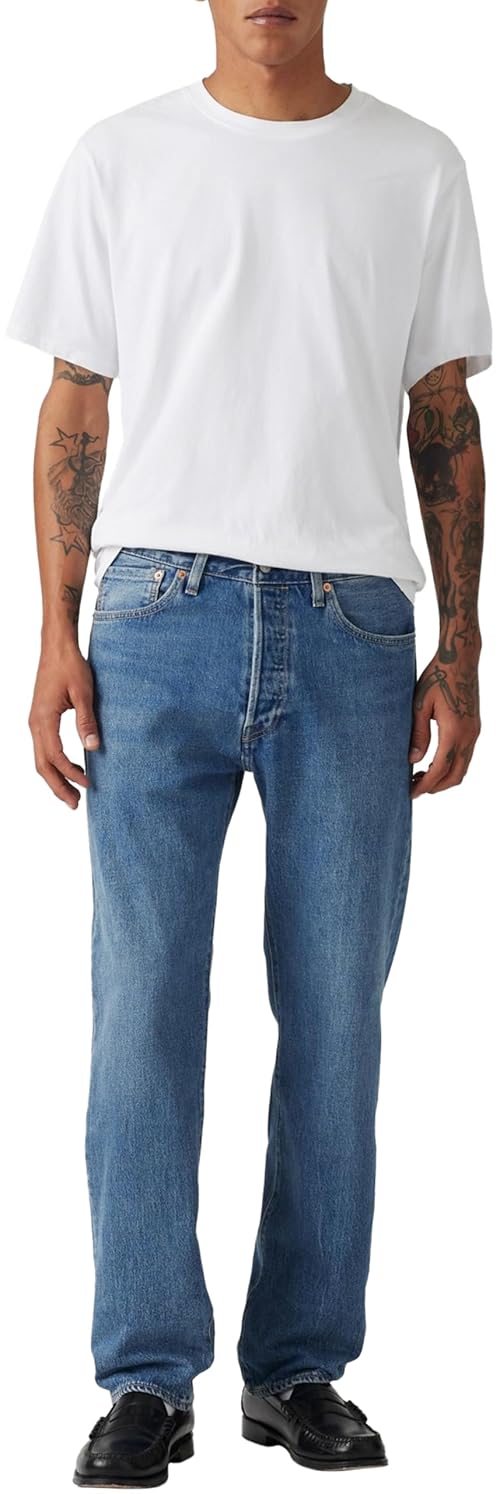 Levi's Men's 501 Original Fit Jeans, Never Settle Stretch, 33W / 32L