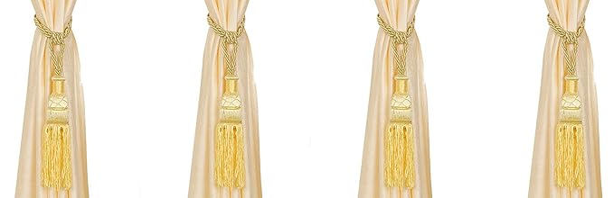 Homesazz Curtains Tie Back-Set of 4