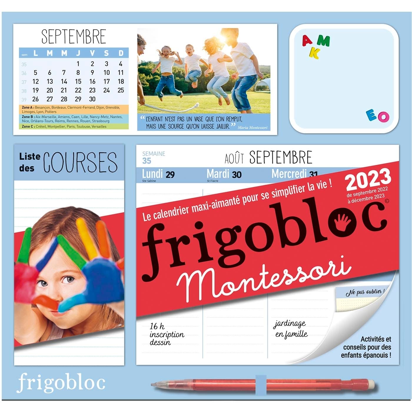 Calendrier 2023 Jardinage Amazon.fr - Frigobloc Hebdomadaire 2023 Montessori (De Sept. 2022 À Déc.  2023): Calendrier D'organisation Familiale - Xxx - Livres