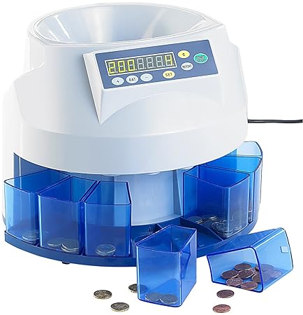 General Office Hartgeld Zählmaschine: Professionelle Euro-Münz-Sortier- & Zählmaschine (Münzzählmaschine)