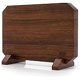 HOSHANHO Magnetic Knife Block, Thickened Acacia Wood Kitchen Knife Holder Stand with Strong Magnets, Multifunctional Double Side Knife Storage Organizer for Kitchen Counter