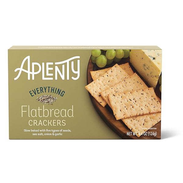 APLENTY, EVERYTHING FLATBREAD CRACKERS, 4.4 OZ
