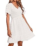 BTFBM Womens Beach Vacation Dress Summer 2025 V