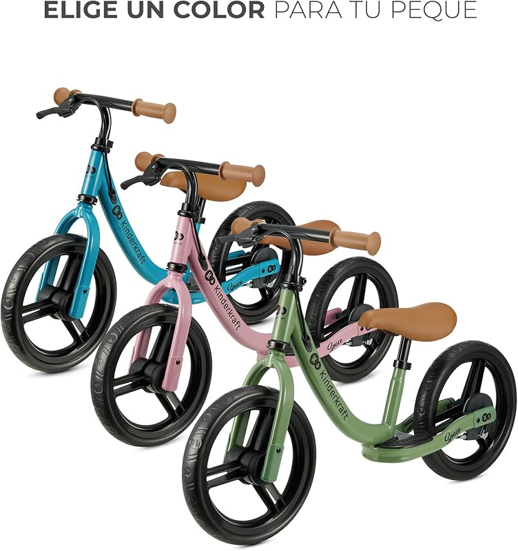 Espaço 2 Bicicleta sem pedais, Bicicleta de rapaz de 2 anos, Bicicleta de 2 rodas, Sela ajustável, com travão, Leve, 3,6 kg, 28 cm de diâmetro, 35 kg, Azul