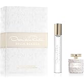 Oscar de la Renta Bella Blanca Eau de Parfum 2 Piece Gift Set for Women - Deluxe Miniature 0.17 Fl. Oz. and Travel Spray 0.5 Fl. Oz.